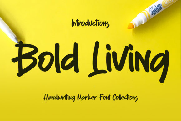 Bold Living: A Vibrant Display Font for Editorial Creativity
