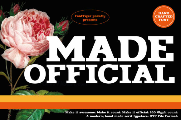 Made Official: A Bold Display Font for Real-World Branding Projects