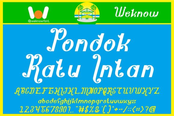 Pondok Ratu Intan: A Display Font That Elevates Your Brand Identity