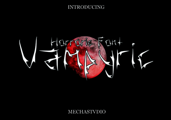 Vampyric: A Gothic Display Font for Crafty Projects and Commercial Designs